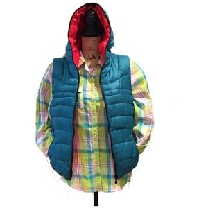 Buckaroo Jeans Turquoise Puffer Vest Size Medium